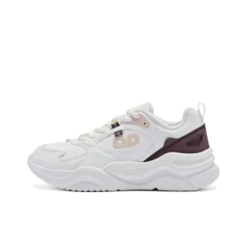 QIAODAN Warm And Wear Resistant Low Top Chunky Sneakers Women's Ivory Cocoa