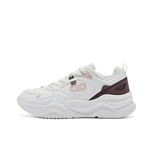 QIAODAN Warm And Wear Resistant Low Top Chunky Sneakers Women's Ivory Cocoa