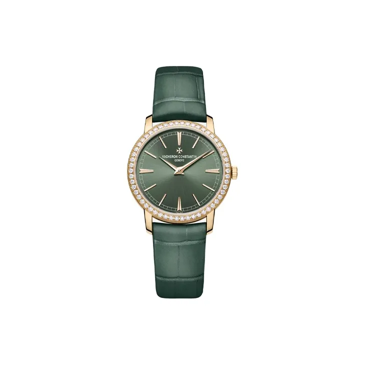 VACHERON CONSTANTIN Heritage Collection TRADITIONNELLE Manual Mechanical Movement Women's Watch Watch 33mm Green Dial-0