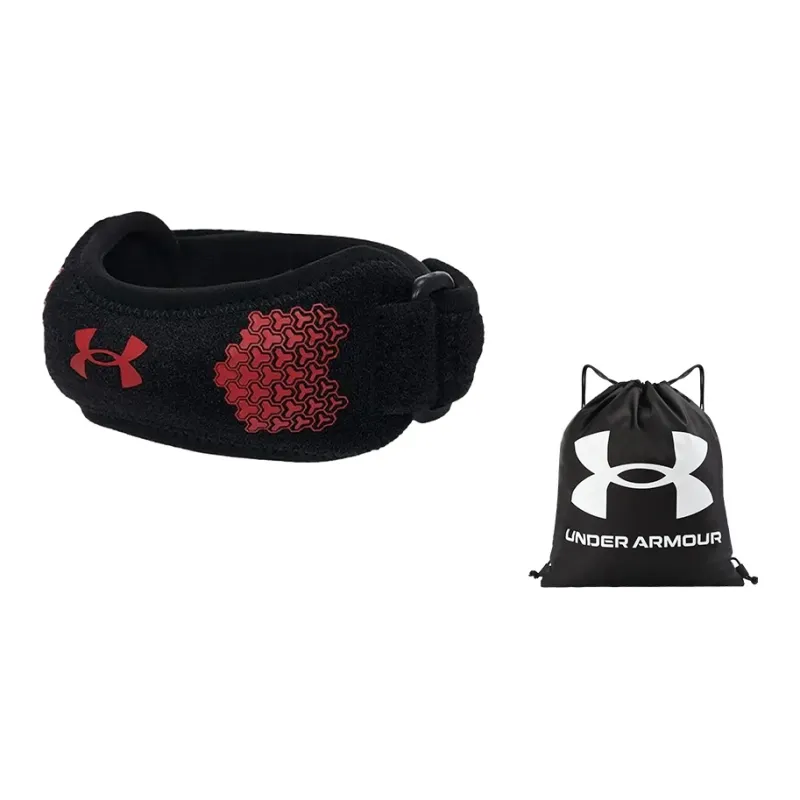 Under Armour Running Fitness Patella Bands Compression Black Red Polyester-8