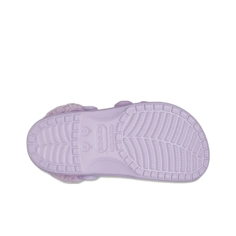Crocs Baya Lined Fuzz Strap Singles Day 'Purple White' Women's-4