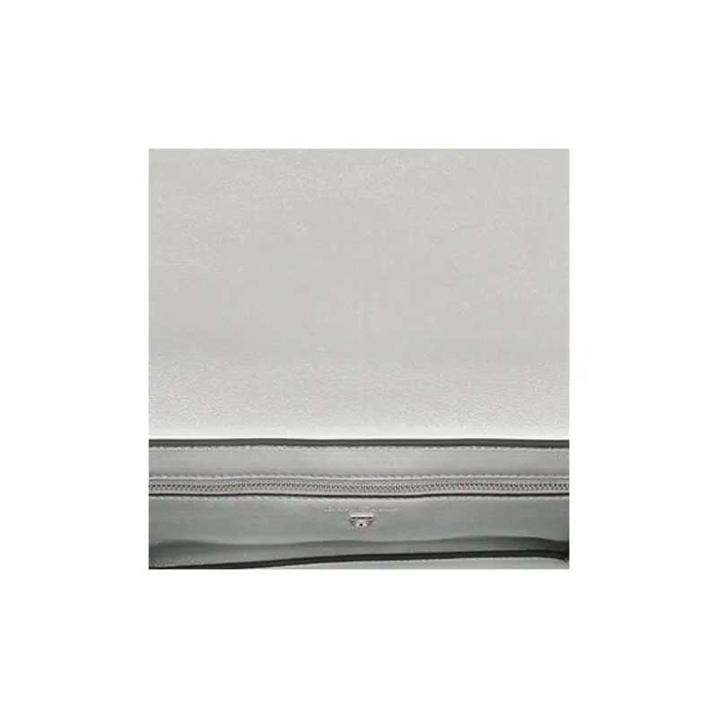 FERRAGAMO Leather Clutch Regular Women's Silver-5