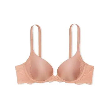 Victoria's Secret DREAM ANGELS Collection 6450 Gathering Style Smooth & Lace Push-Up Bra Bra Women's Nude Pink
