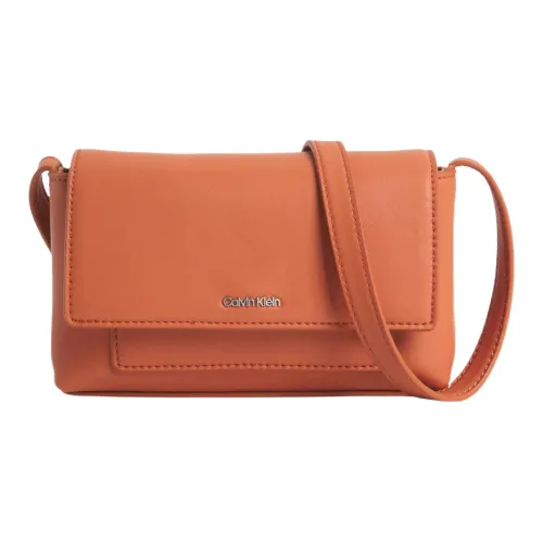 CK/Calvin Klein Recycled Polyester With Hydrophilic Polyurethane Shoulder Bag Crossbody Bag Small Size Women's Orange
