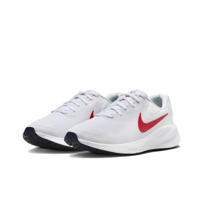 Nike Revolution 7 White Midnight Navy University Red-2