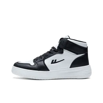 Warrior Platform Sports Casual White Sneakers Wear resistant And Lightweight High Top Skateboard Shoes Unisex Black