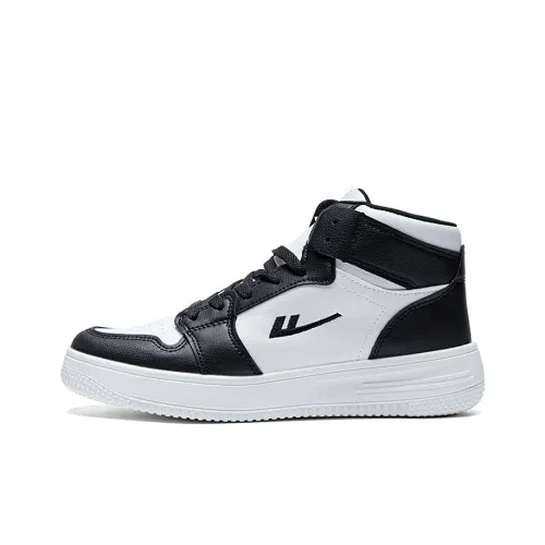 Warrior Platform Sports Casual White Come sneakers Wear resistant And Lightweight High Top Skateboard Shoes Unisex Black