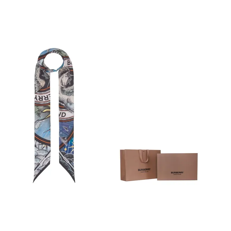 Burberry Silk Scarves Unisex-5