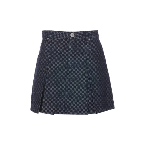 BALMAIN Denim Short Skirts Women's Blue