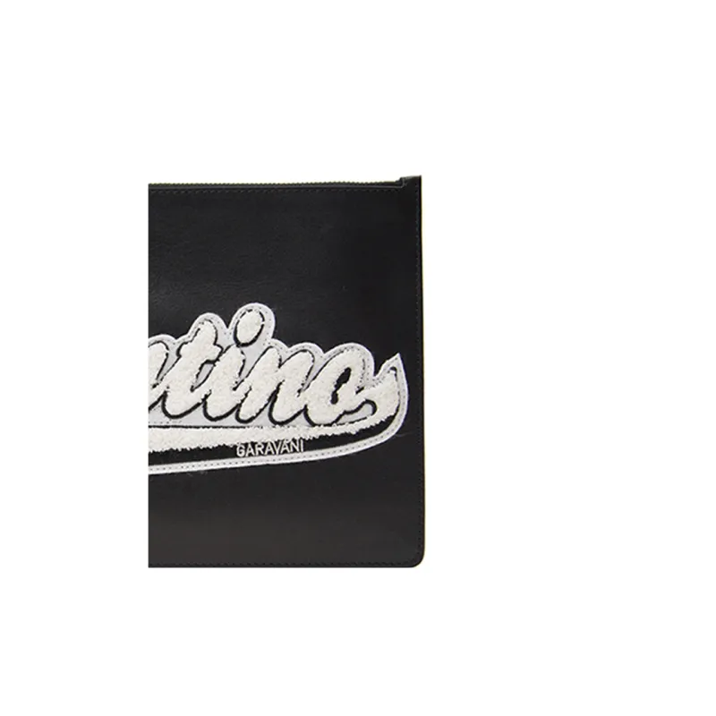 Valentino Leather Wallets Clutches Regular Unisex Black-4