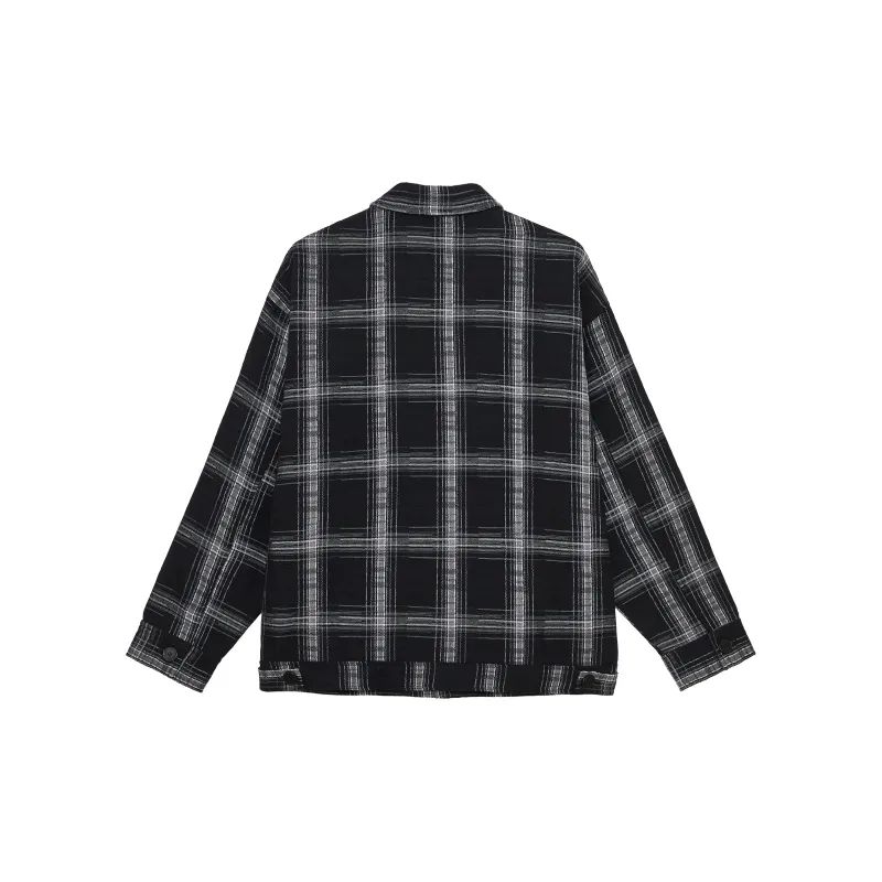 CLIMAX VISION Shirts Unisex Black Gray Plaid-1