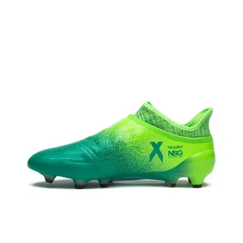 Adidas X 16+ PureChaos FG/AG Turbocharge Cushioning Breathable Soccer Shoes Men's Solar Green