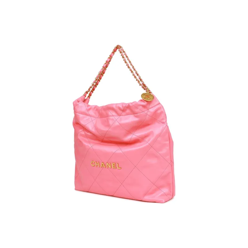CHANEL 22Bag Smooth Finish Calfskin Tote Bag, Shopping Bag, Handbag, Shoulder Bag, Crossbody Bag Women's Pink-1