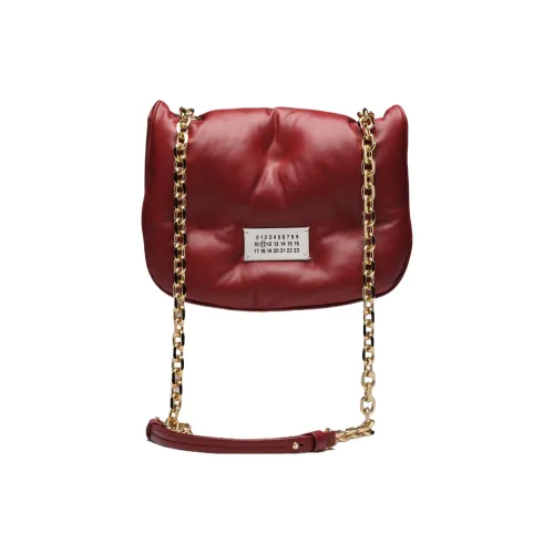 Maison Margiela Glam Slam Leather Pillow Bag Crossbody Bag Shoulder Bag Women's Red Brown