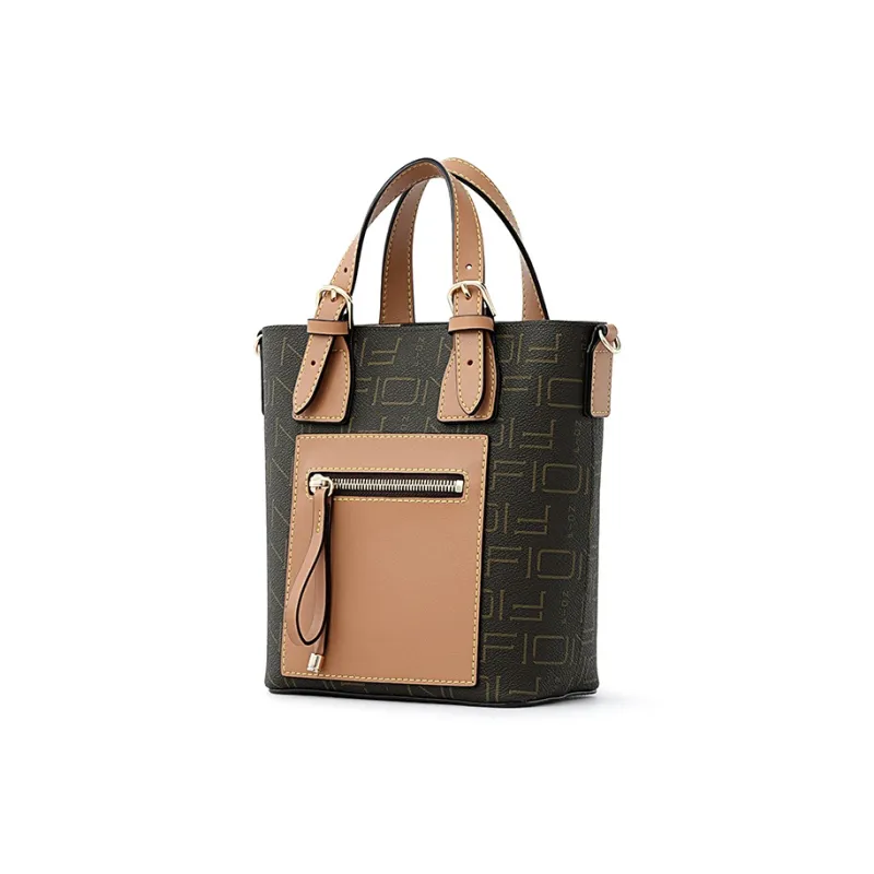 FION Fabric Commute Bag, Tote Bag, Shopping Bag, Handbag, Shoulder Bag, Crossbody Bag Women's Coffee & Camel-1