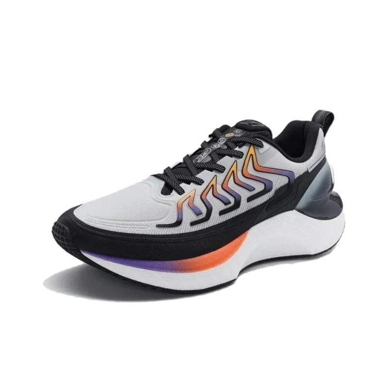 XTEP Wind And Fire 27 Generations Slip Resistant Low Top Running Shoes Men's Gray Black-1