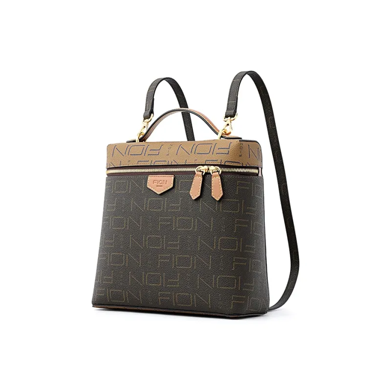 FION Canvas Backpack Women's Umber Famous Tea-1
