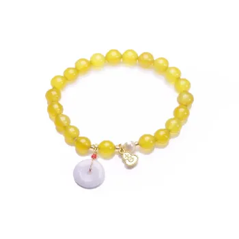 Artisan Lock Heart Jade Agate Jade Bracelets Women's Agate
