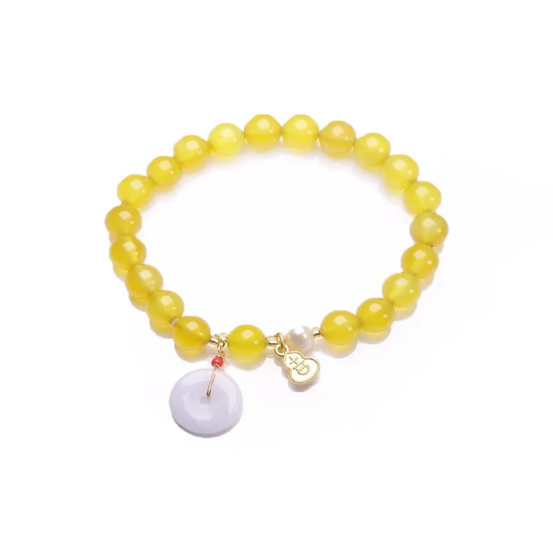 Artisan Lock Heart Jade Agate Jade Bracelets Women's Agate-0