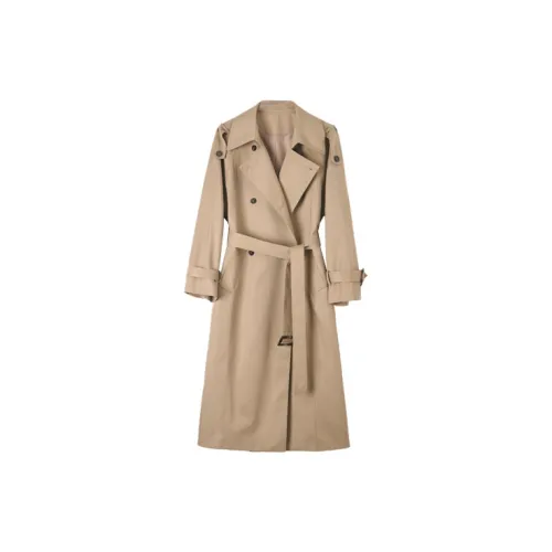 HIPPIEMISS Trench Coats Women's Khaki