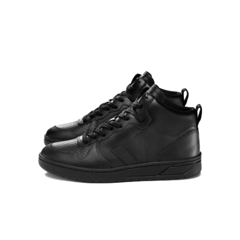 VEJA High-Top Skateboard Shoes Unisex Black-1