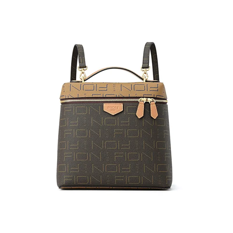 FION Canvas Backpack Women's Umber Famous Tea-0
