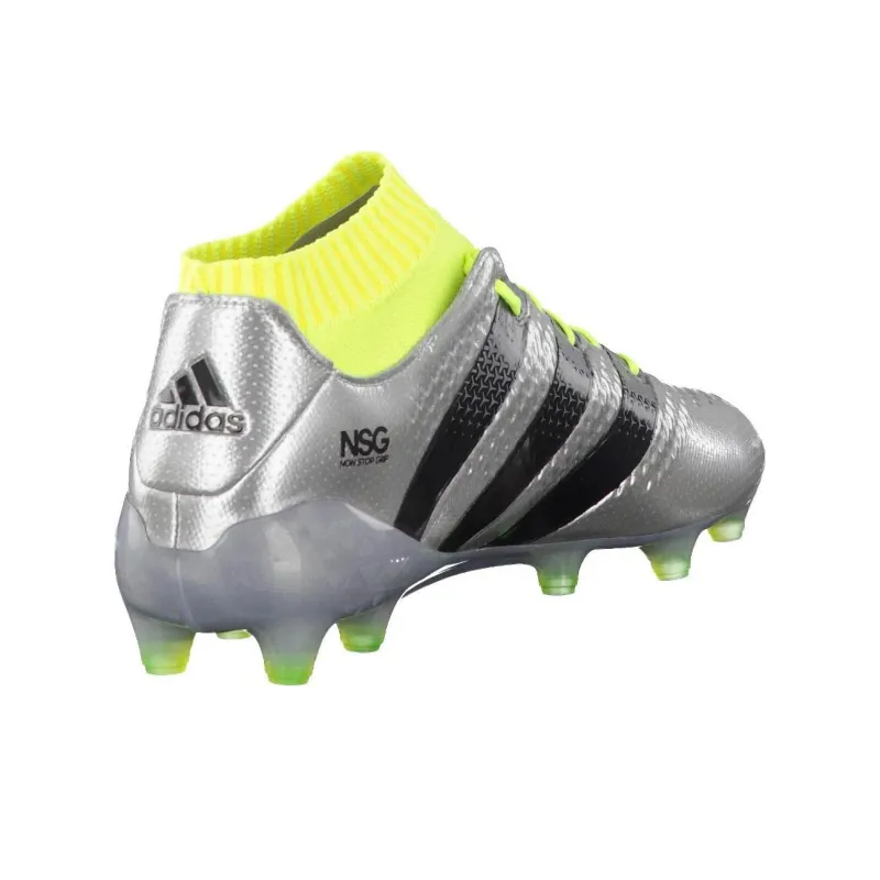 Adidas Ace 16.1 Primeknit Fg 'Silver Metallic Sonic Yellow'-2