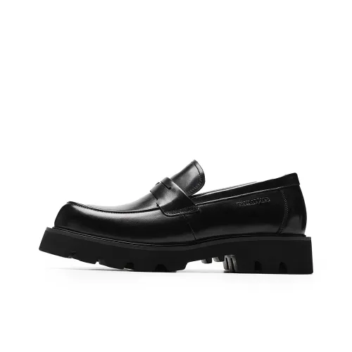 TRUMPPIPE Loafers Men Low-Top Black