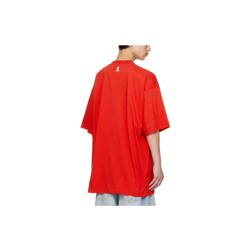 Vetements T-Shirts Men Red-1