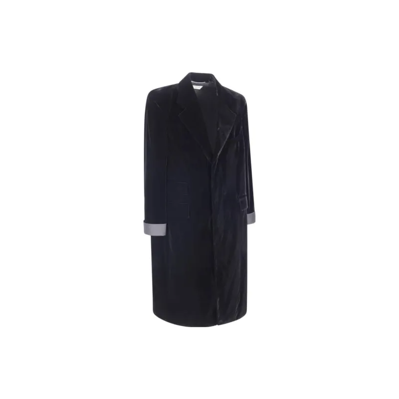 SAINT LAURENT Coats Men Black-2