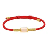 Hetian White Jade-All The Best Rope Bracelet-(Adjustable)-Y179409