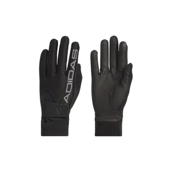 Adidas Polyurethane Artificial Leather Cotton Elastane Recycled Polyester Gloves Unisex Black