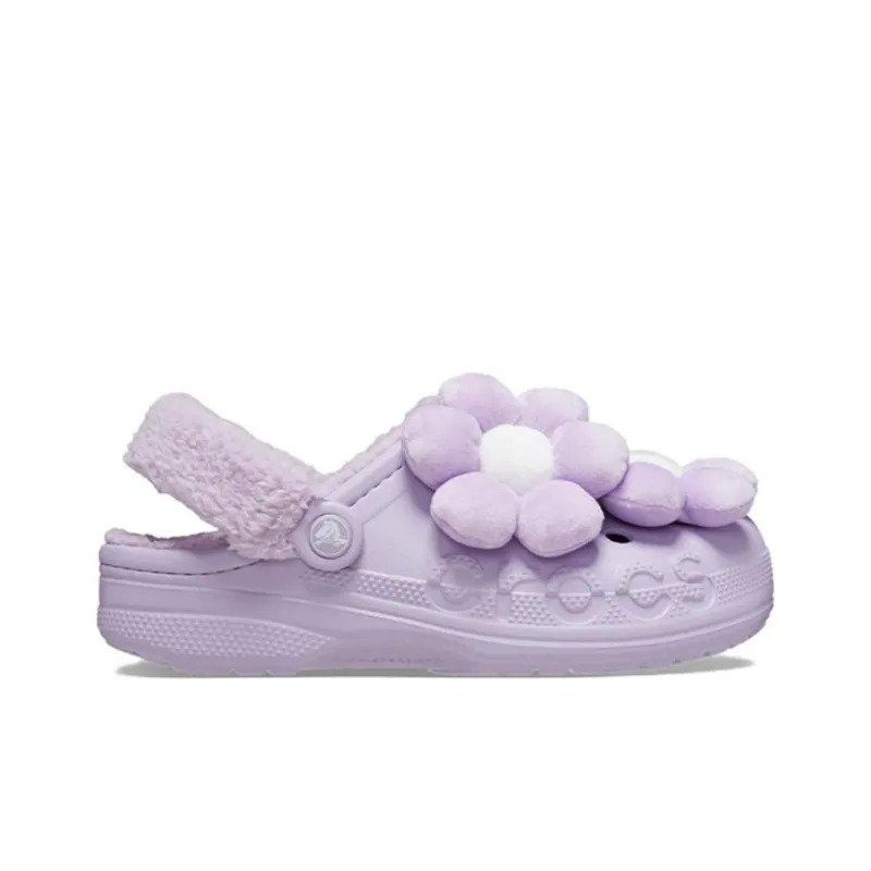 Crocs Baya Lined Fuzz Strap Singles Day 'Purple White' Women's-1