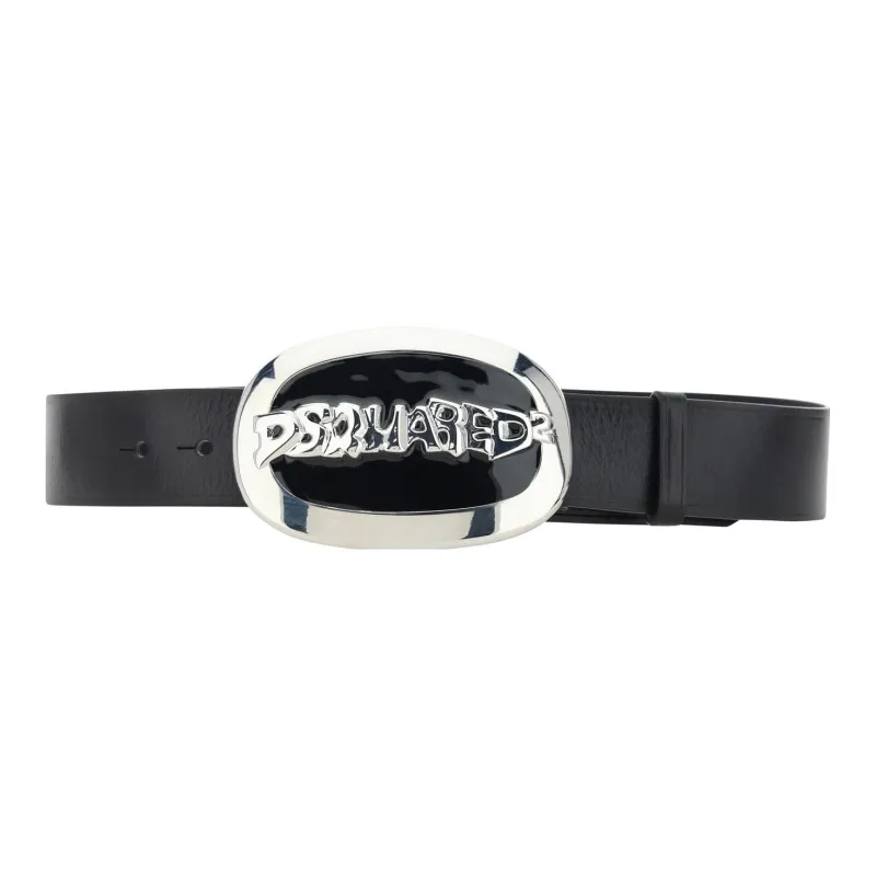 DSQUARED 2 Logo Plaque Buckle Belt-0