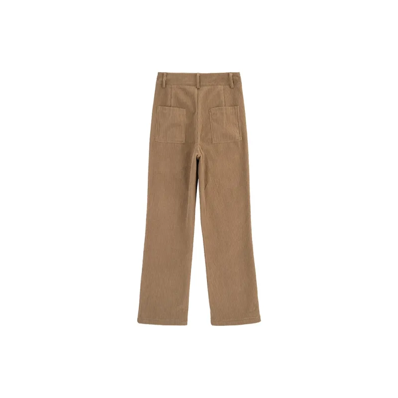 HSTYLE Casual Pants Women's Dark Khaki-1