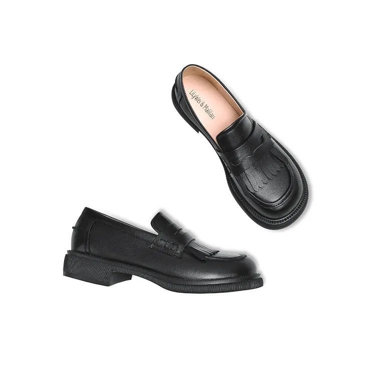 Lily Wei Loafers 3cm Women's Black-4
