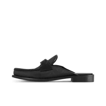 LOUIS VUITTON Major Rubber Sole Abrasion Resistant Closed Toe Slippers Men's Black