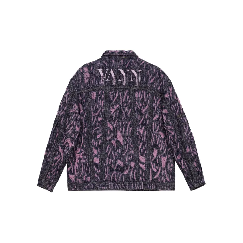 VANN VALRENCÉ Denim Jackets Unisex Denim Pink-1