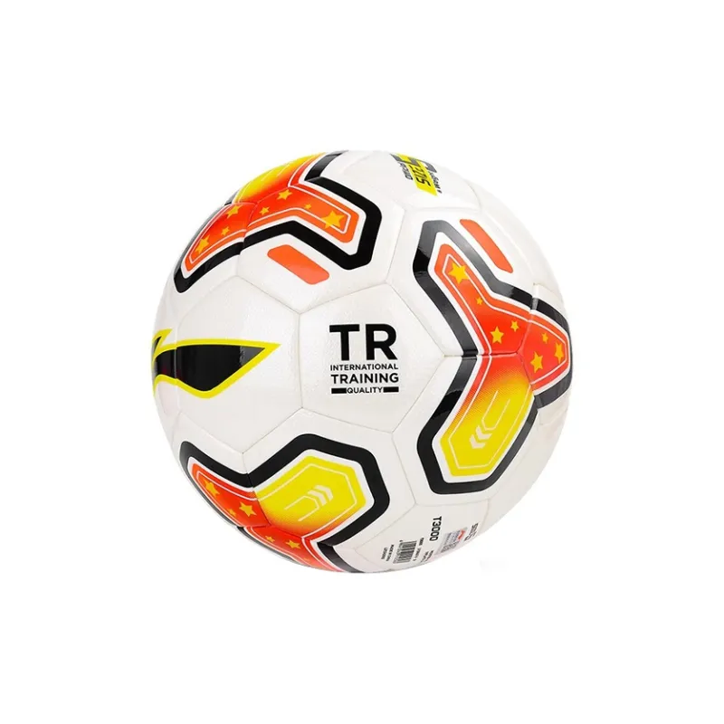 LiNing Size 5 Soccer PU Seamless Thermal bonding Unisex White Red Yellow-2