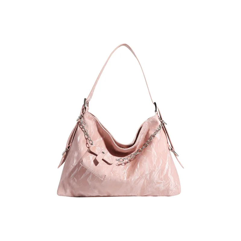 UNITE STAR PU Tote Combo Bag Shoulder Bag Women's Khaki/Pink/Black-3