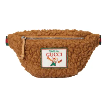 GUCCI Wool Fanny Pack Kids' Brown