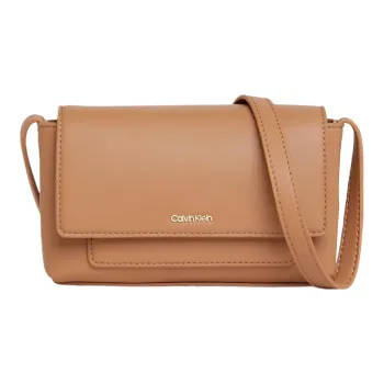CK/Calvin Klein Recycled Polyester With Hydrophilic Polyurethane Shoulder Bag Crossbody Bag Small Size Women's Brown