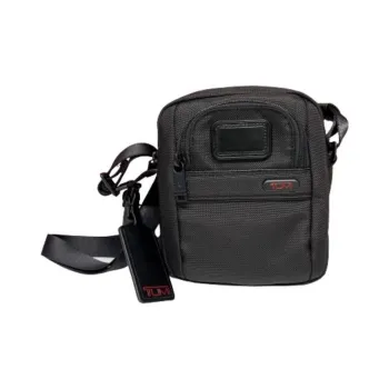 TUMI Elastic Nylon Camera Bag One Shoulder Asymmetrical Shoulder Bag Small Size Men's Black