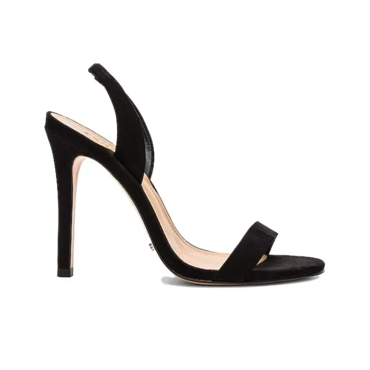 Schutz Luriane One Strap Sandals 9cm Women's Black Rice-1