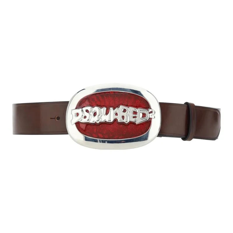 DSQUARED 2 Calfskin Leather Belts Women's Umber 4cm-1