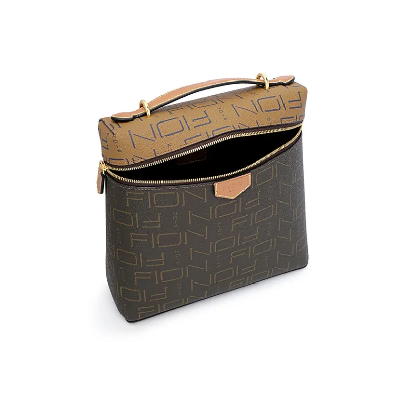 FION Canvas Backpack Women's Umber Famous Tea-2