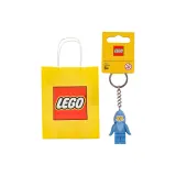 Shark glow keychain + paper gift bag
