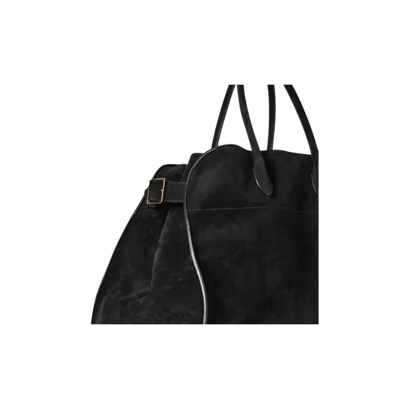 THE ROW Soft Margau Soft Suede Tote Bag Shopping Bag Handbag Women's Black-4