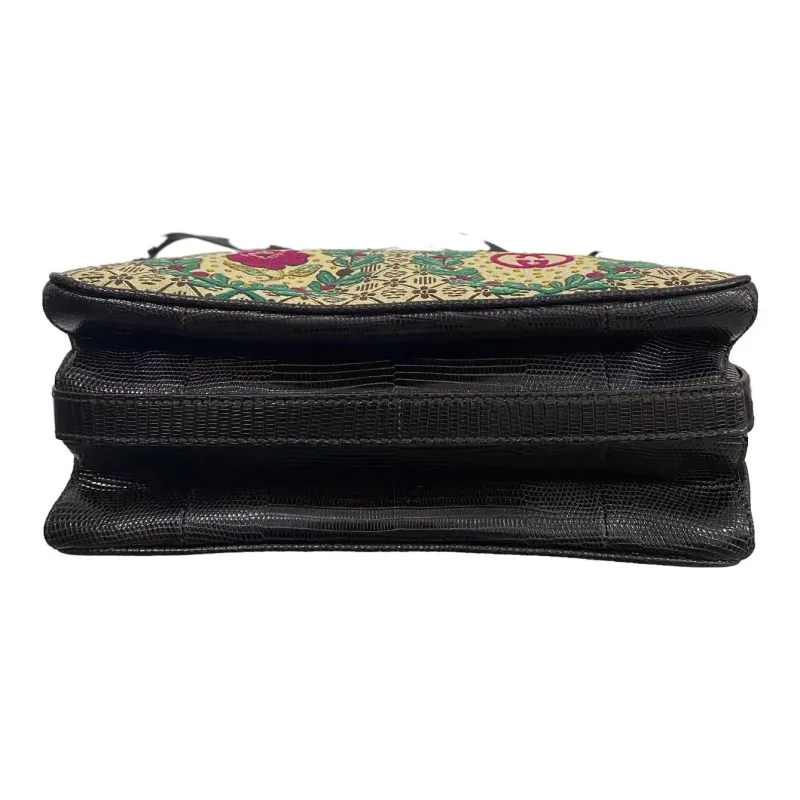 GUCCI Canvas With Leather Messenger Bag, Small Square Bag, Shoulder Bag Women's-7