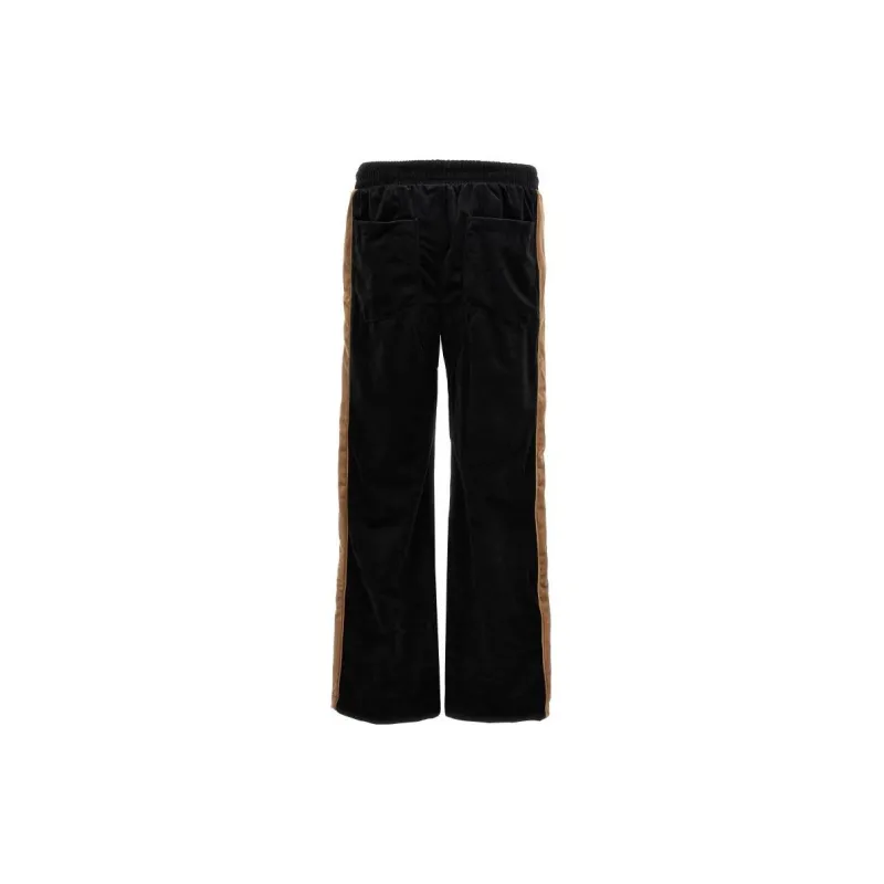 RHUDE Crest embroidered Velvet Track Pants-1
